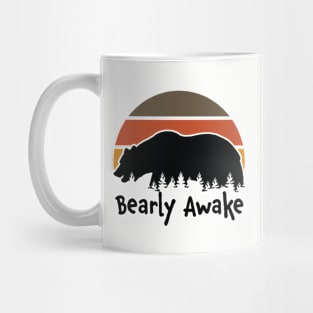 Retro Bearly Awake Vintage Sunset Mug